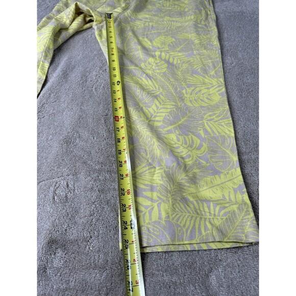Calvin Klein Women’s Tropical Palm Print Pants,SizeL,55%linen - Picture 4 of 14